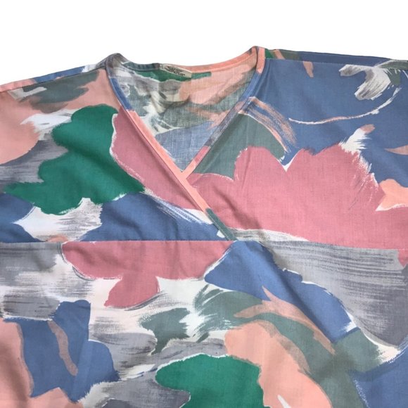 Angelica Print Scrub Top Blue, Pink, Green, White Size 38-40 - Picture 3 of 10